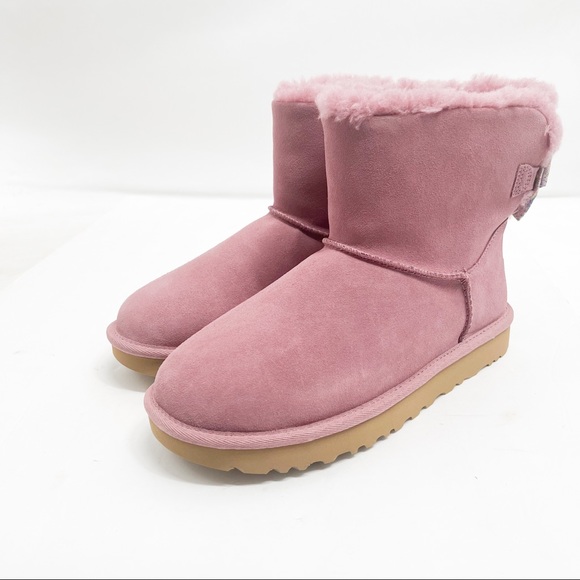 UGG Mini Bailey Bow Splatter Boots Color Urchin - Picture 5 of 15